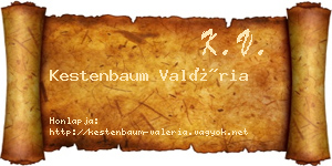 Kestenbaum Valéria névjegykártya