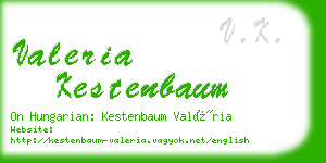 valeria kestenbaum business card